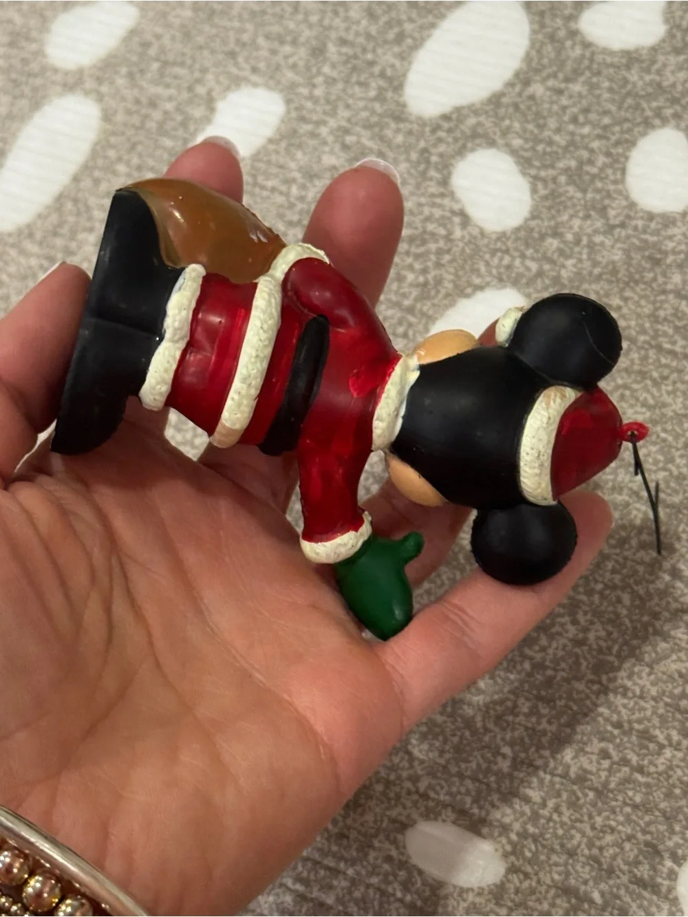 Vintage 90s Mickey Mouse Ornament Walt Disney World santa claus christmas tree